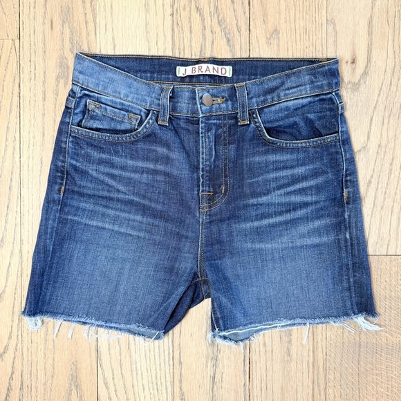 J Brand Women’s Monaco Denim Blue Cutoff Frayed Hem Shorts Size 25 - Picture 1 of 11